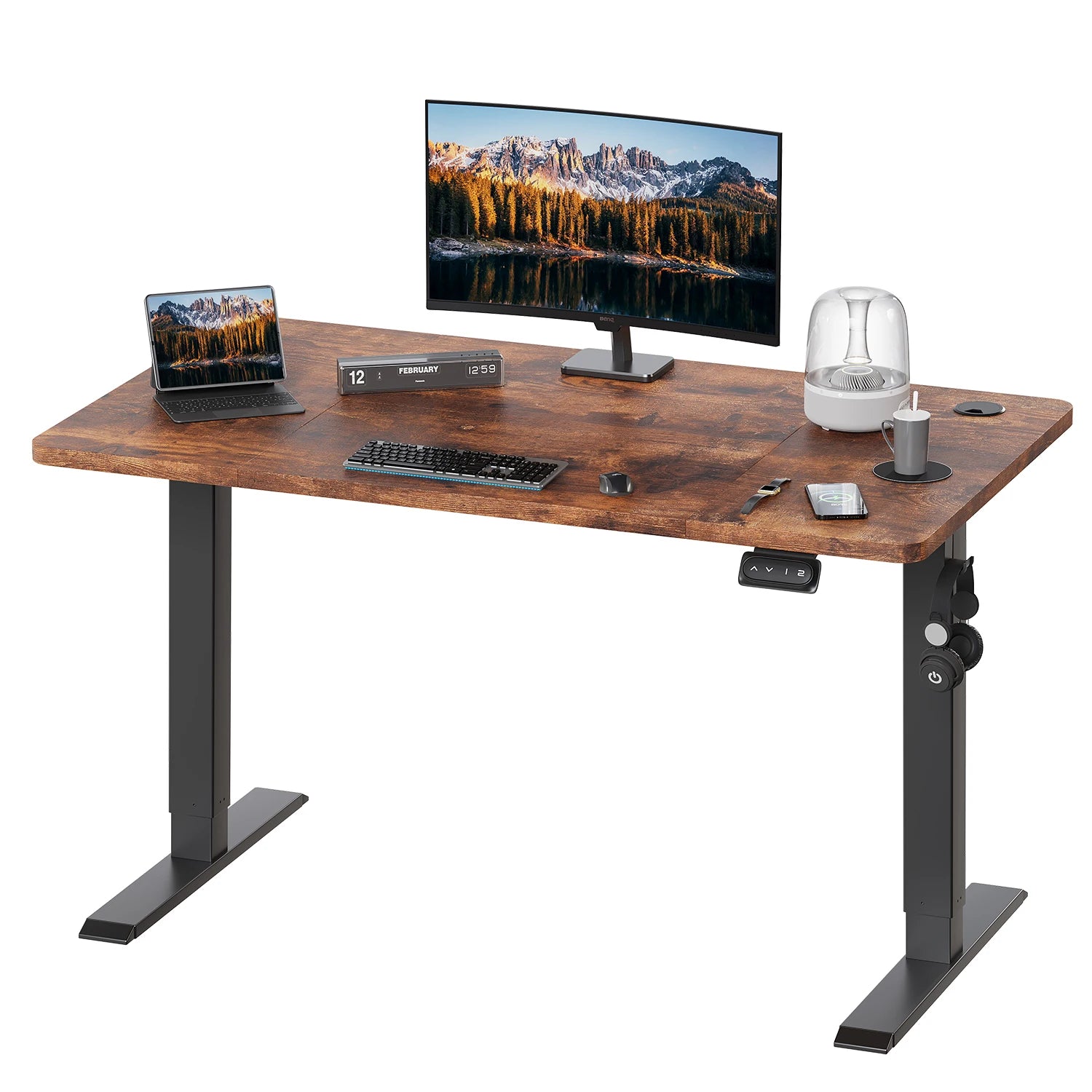 Bureau électrique Devoko – Plateau 120 × 60 cm – vue d’ensemble