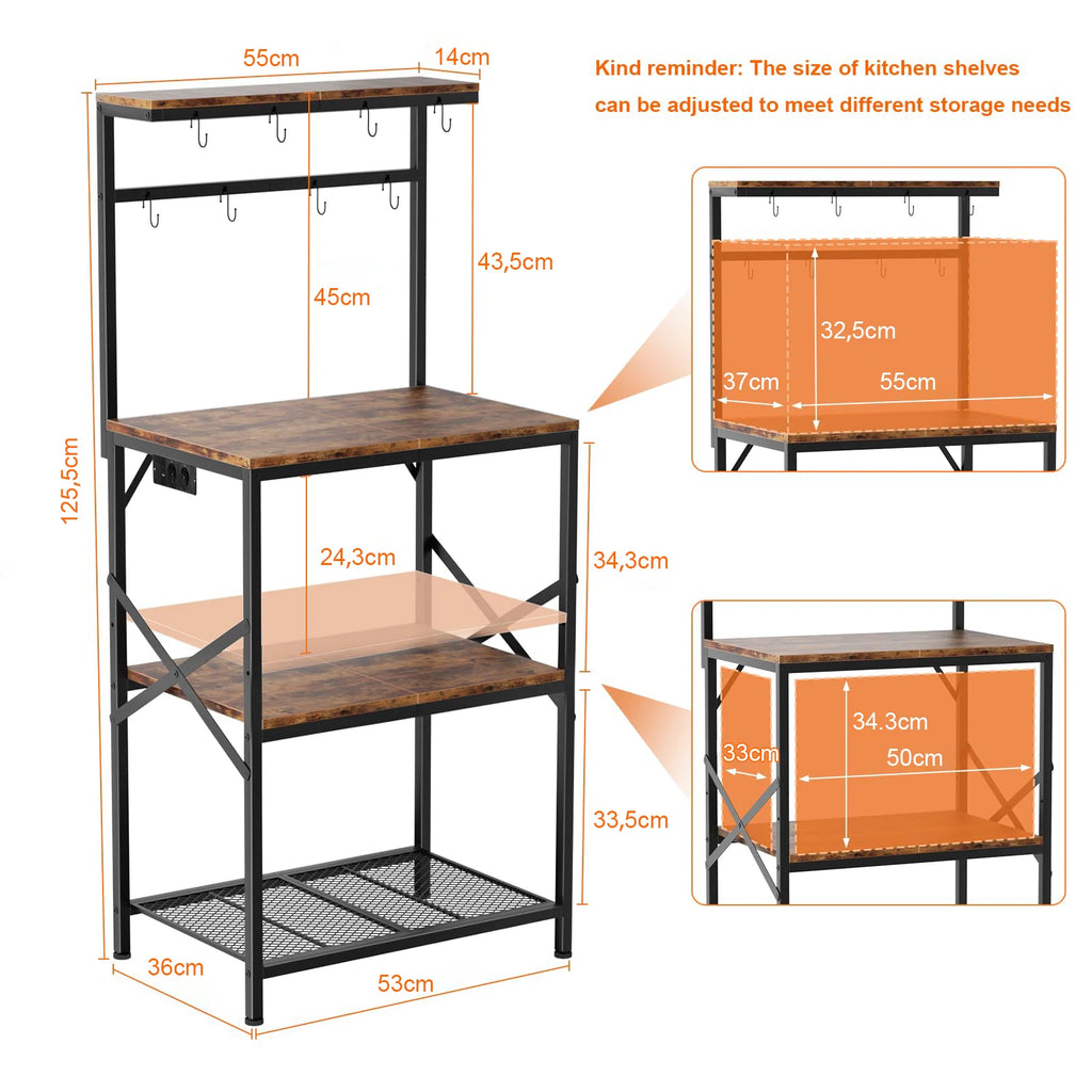 Étagère de cuisine pour micro-ondes – 3 niveaux – vue produit 6
