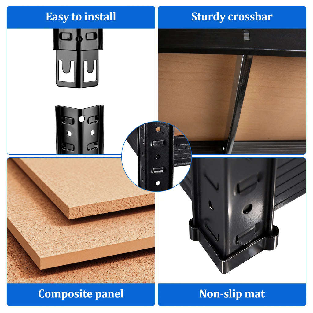 Étagère de charge – 5 niveaux, acier et MDF – vue produit 6