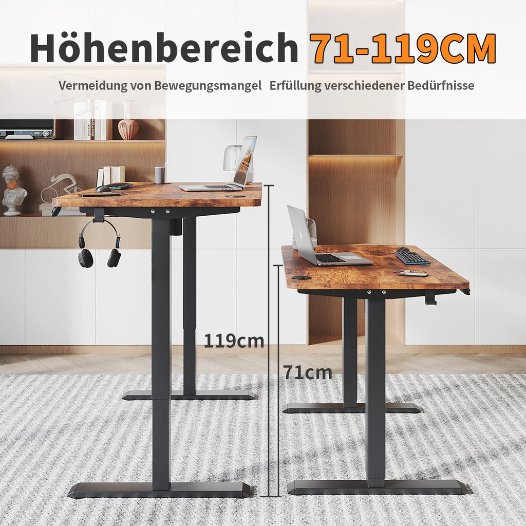Bureau électrique Devoko – Plateau 120 × 60 cm – vue produit 4