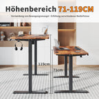 Bureau électrique Devoko – Plateau 120 × 60 cm – vue produit 4
