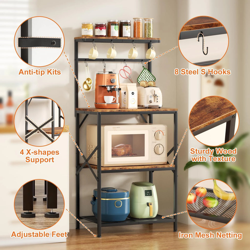 Étagère de cuisine pour micro-ondes – 3 niveaux – vue produit 4