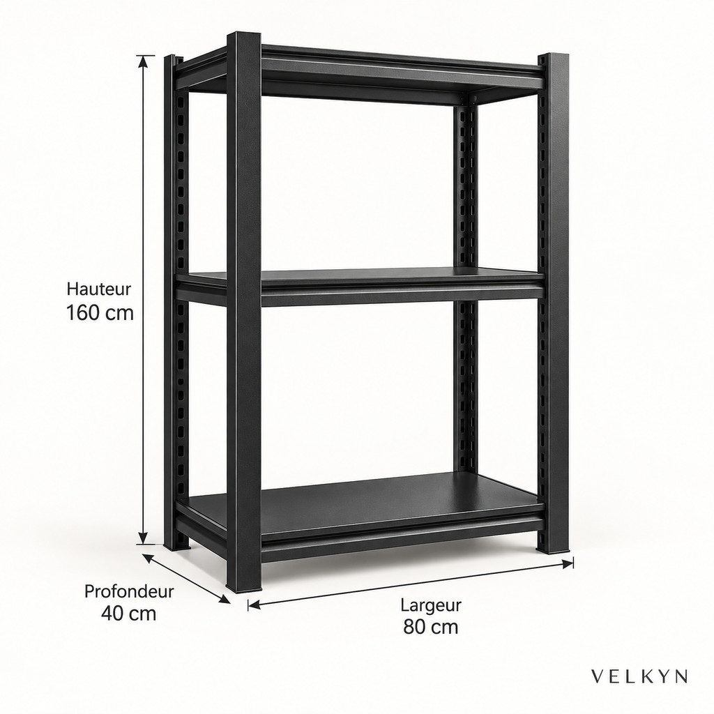 Étagère modulable sans boulons – 2, 3 ou 4 niveaux