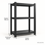 Étagère modulable sans boulons – 2, 3 ou 4 niveaux