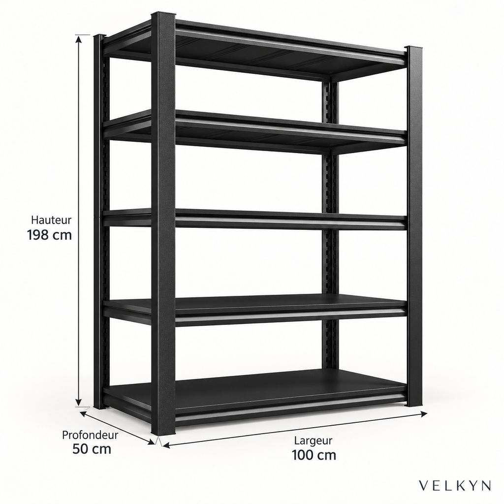 Étagère modulable sans boulons – 2, 3 ou 4 niveaux