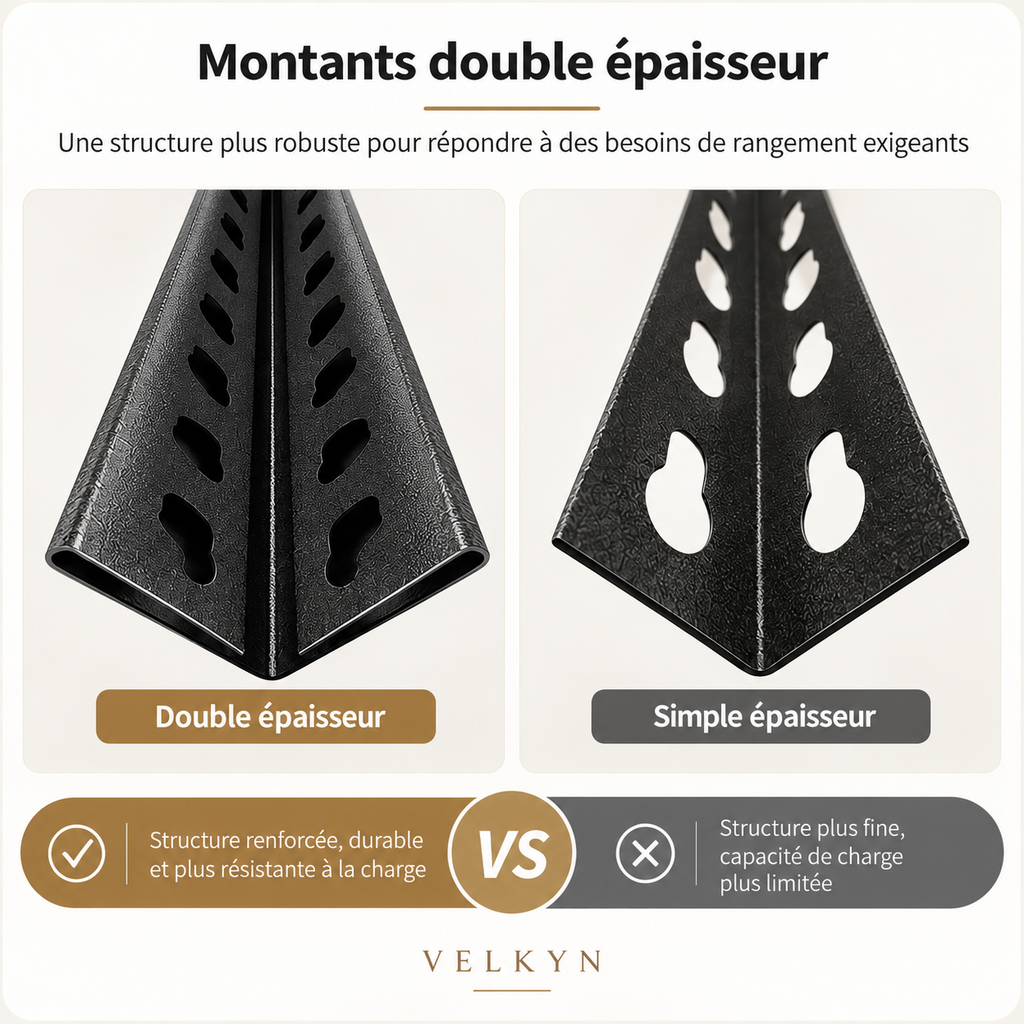 Étagère modulable sans boulons – 2, 3 ou 4 niveaux