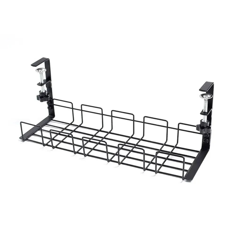 Range-câbles sous bureau – Métal noir – vue produit 7