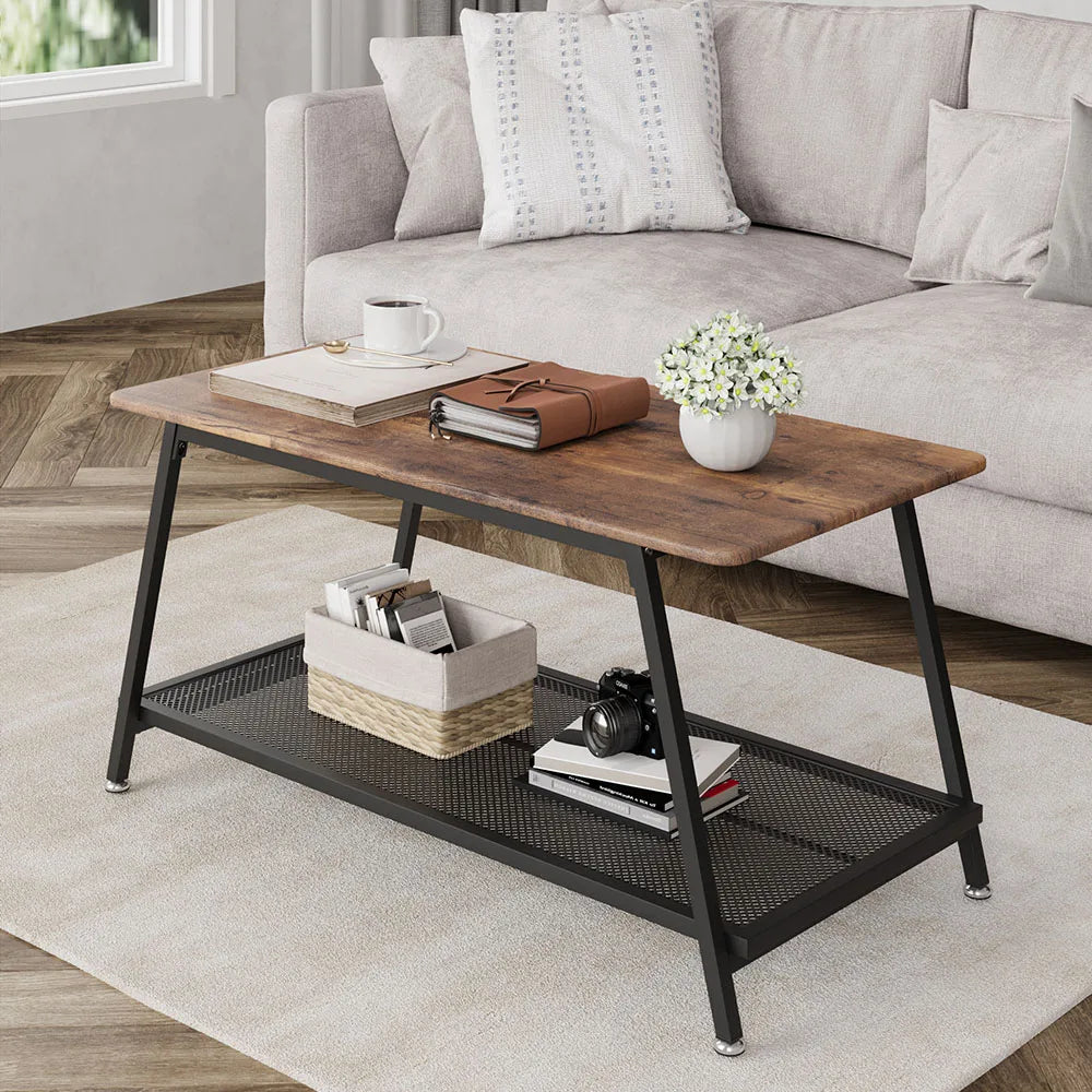 Table basse industrielle – 2 niveaux – vue produit 4
