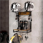 Support mural pour casque et équipement moto – Métal noir – vue produit 4