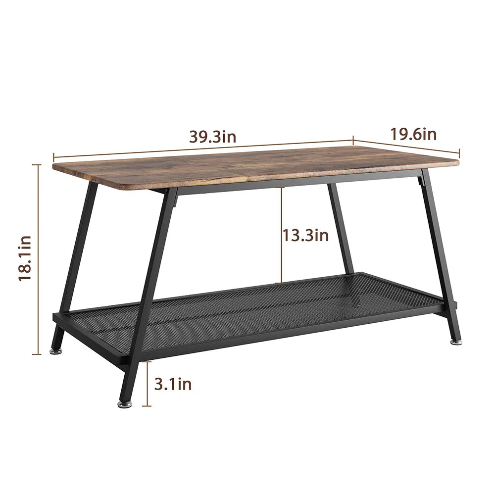 Table basse industrielle – 2 niveaux – vue produit 7