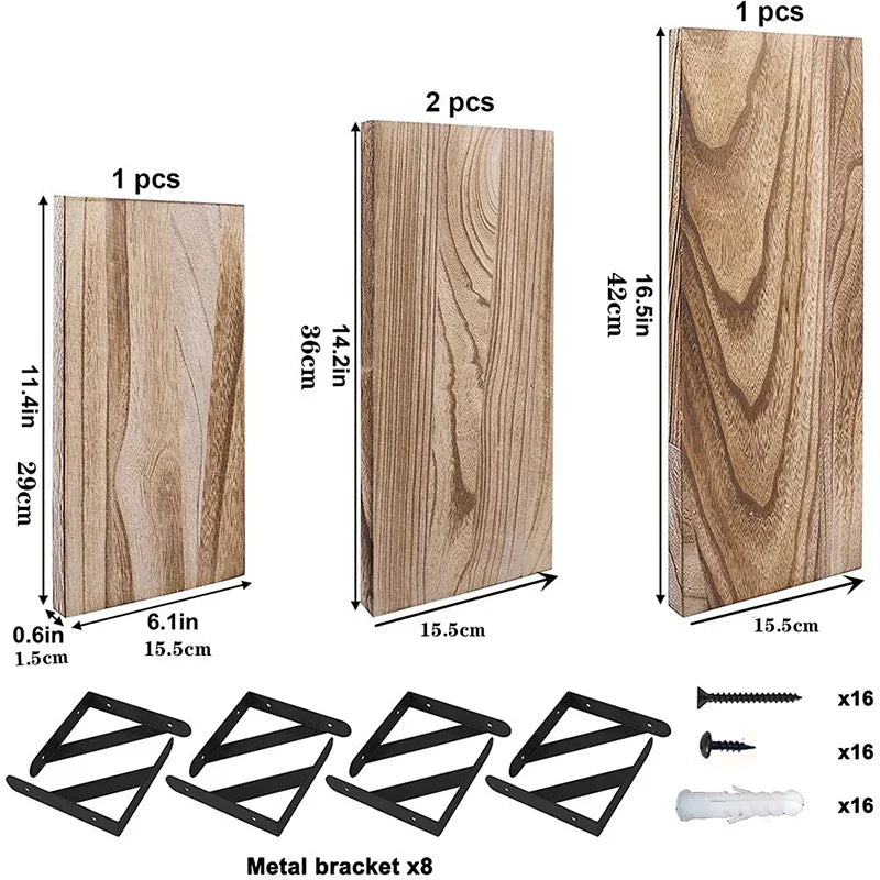 Tablette murale en bois – Trois formats – vue produit 3