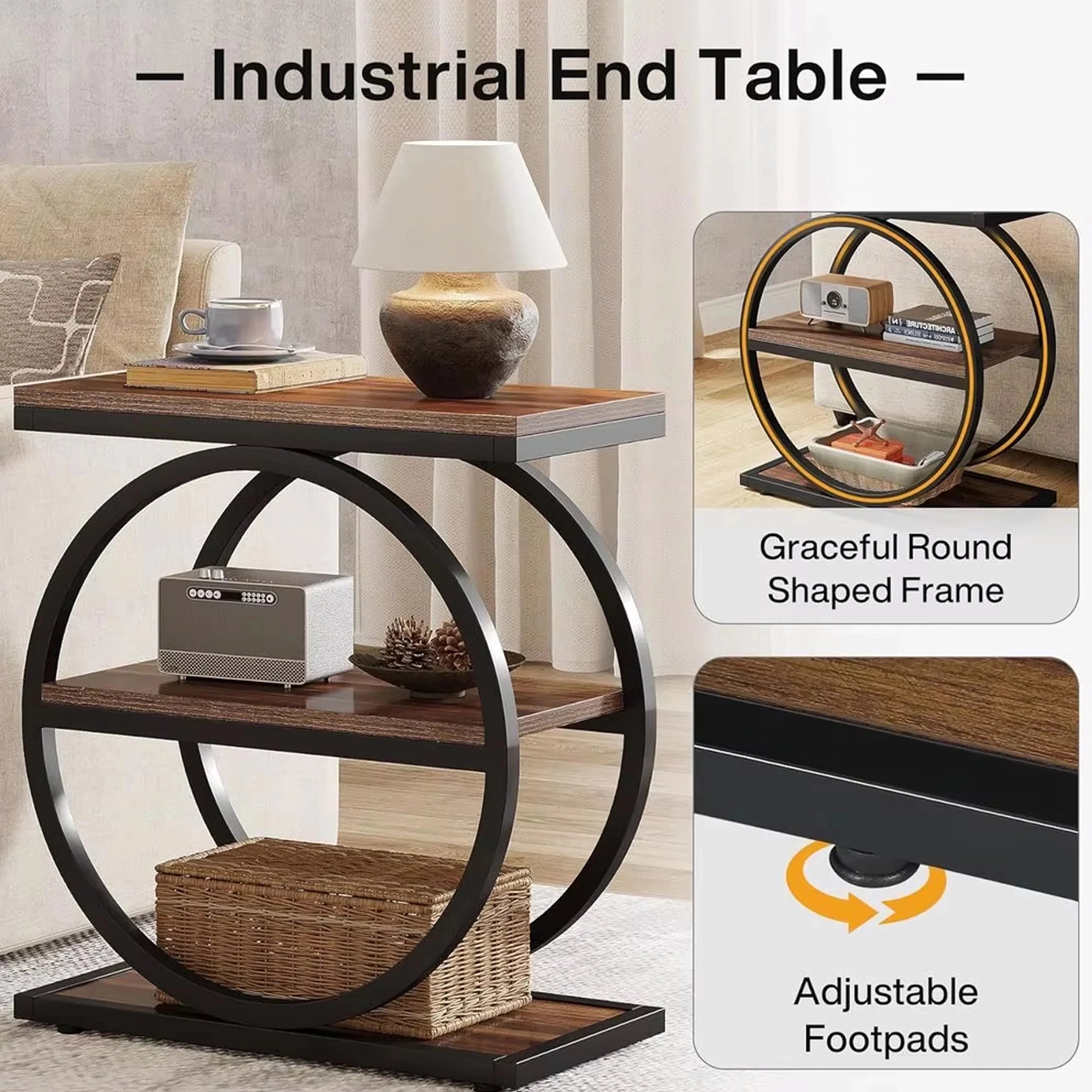 Console industrielle à cadre circulaire – 4 niveaux – vue produit 3