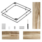 Étagère murale Diamant – Bois et métal noir – vue produit 7