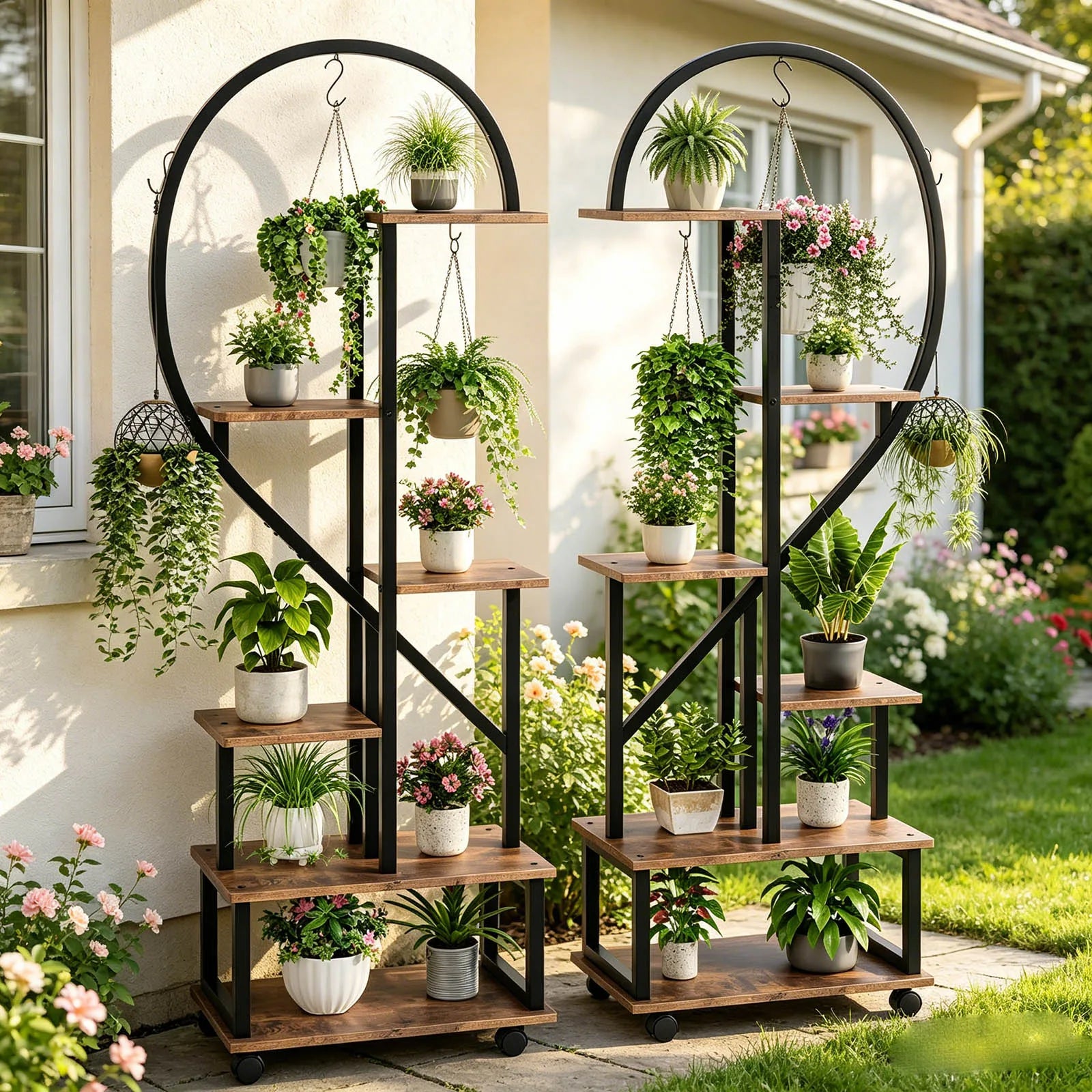 Supports pour plantes Cœur – Lot de 2 – vue d’ensemble
