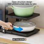 Organiseur réglable pour casseroles – Acier noir – vue produit 5