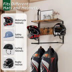 Support mural pour casque et équipement moto – Métal noir – vue produit 6