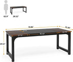 Grand bureau Tribesigns – 178 × 79 cm – vue produit 5