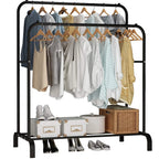 Portant double avec étagère à chaussures – Fer – vue d’ensemble