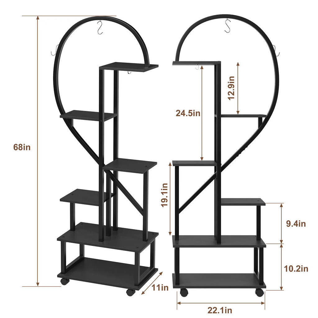 Supports pour plantes Cœur – Lot de 2 – vue produit 4