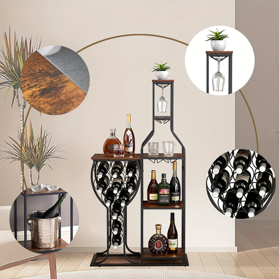 Étagère à vin – 11 bouteilles, 5 niveaux – vue produit 2