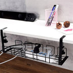 Range-câbles sous bureau – Métal noir – vue produit 4