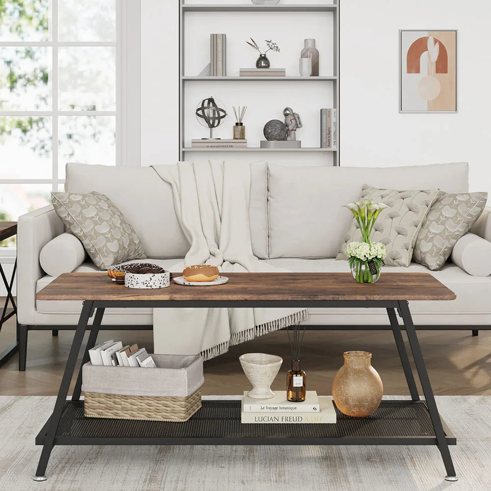 Table basse industrielle – 2 niveaux – vue produit 5