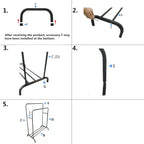 Portant double avec étagère à chaussures – Fer – vue produit 4