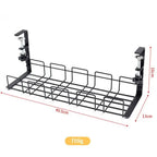 Range-câbles sous bureau – Métal noir – vue produit 5
