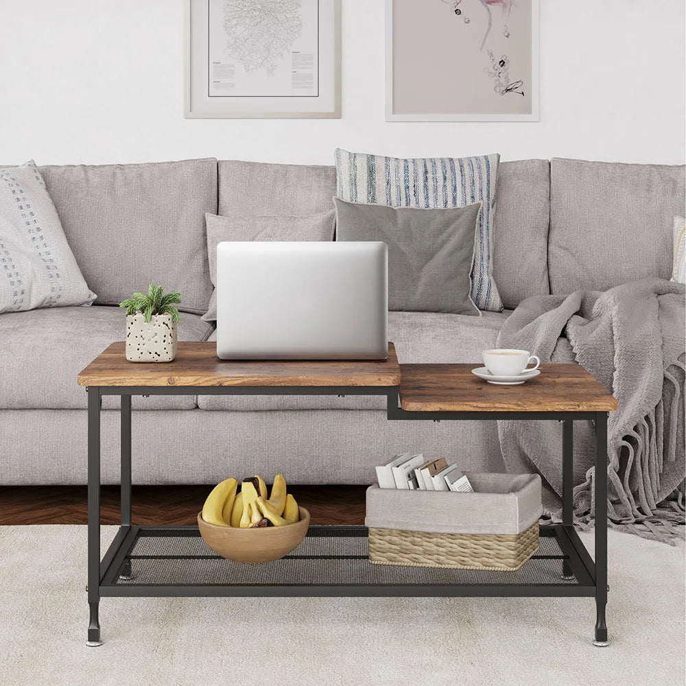Table basse industrielle – 2 niveaux – vue produit 2