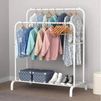 Portant double avec étagère à chaussures – Fer – vue produit 7