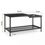 Table basse industrielle – 2 niveaux – vue produit 8