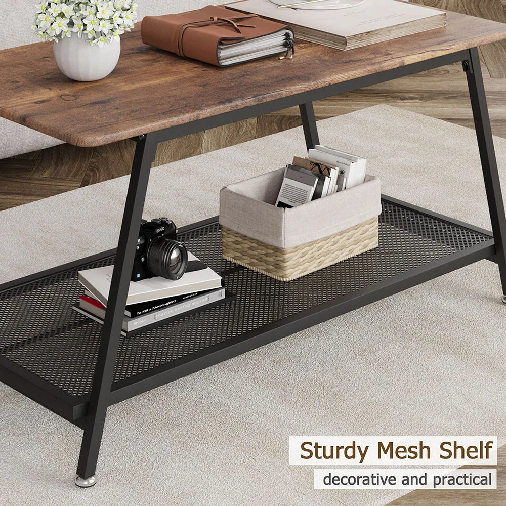 Table basse industrielle – 2 niveaux – vue produit 6