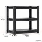 Étagère modulable noire – dimensions 80 × 40 × 80 cm