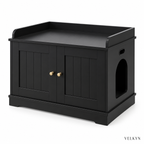 Meuble cache-litière VELKYN — vue isométrique sur fond blanc