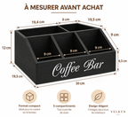 Organiseur pour coin café – Bois, 5 compartiments