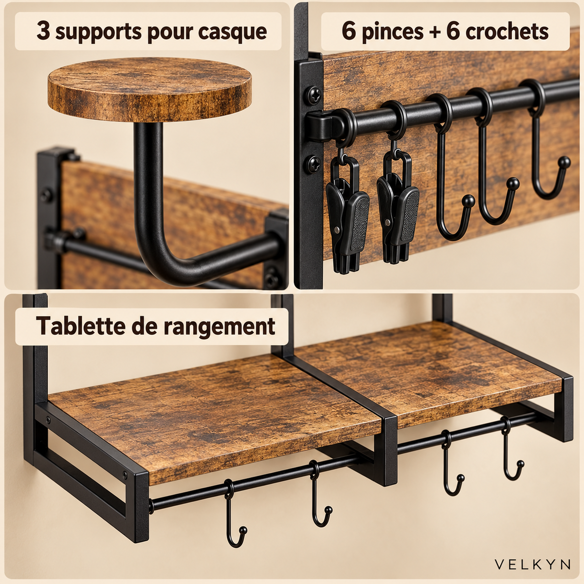 Support mural moto Modèle A VELKYN — détails pratiques