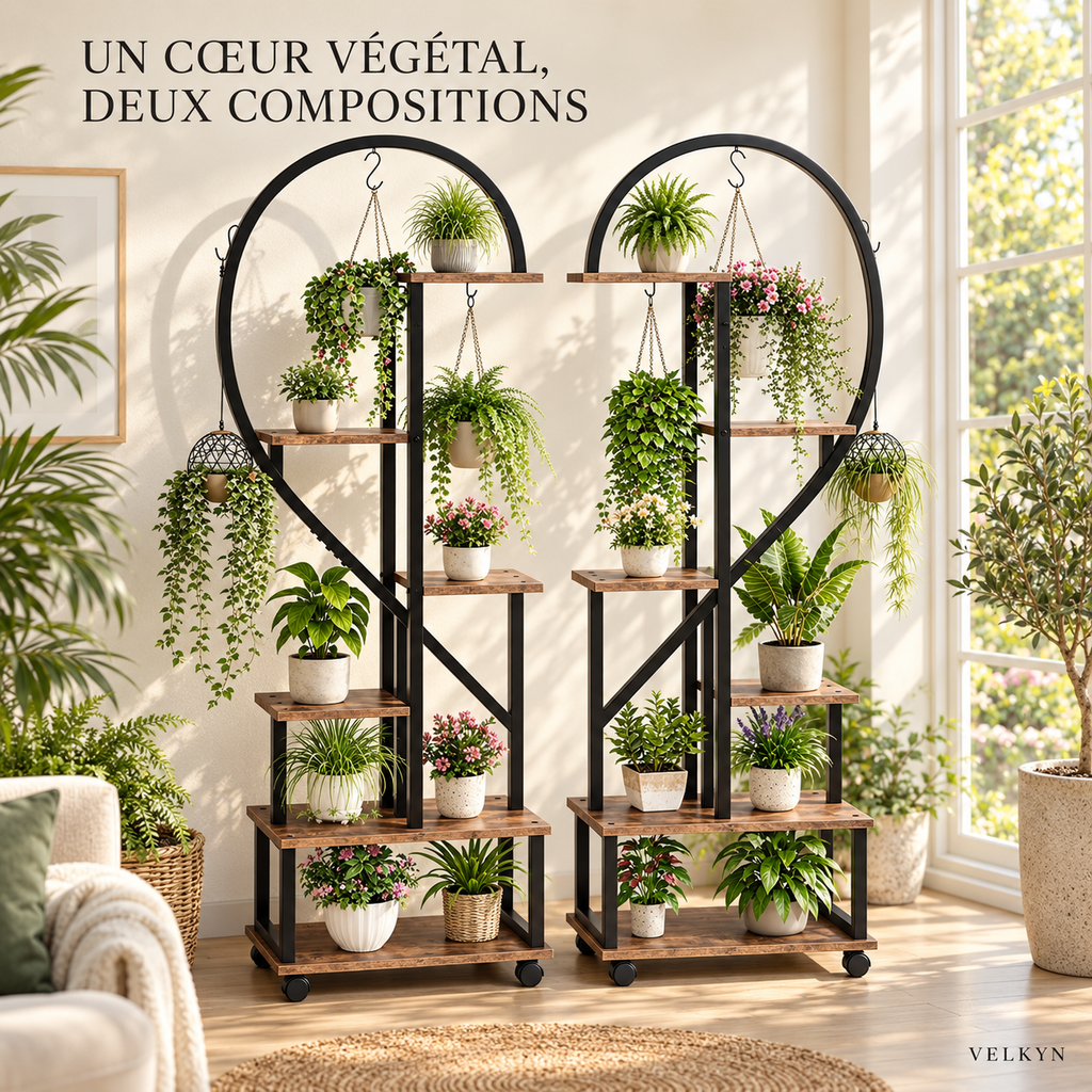 Supports pour plantes Cœur – mise en situation végétale