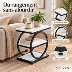 Table à cadre circulaire blanche VELKYN — bénéfices pratiques