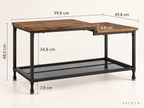 Table basse industrielle – 2 niveaux