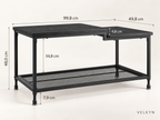 Table basse industrielle – 2 niveaux