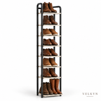 Tour à chaussures – 8 niveaux, bois composite & métal