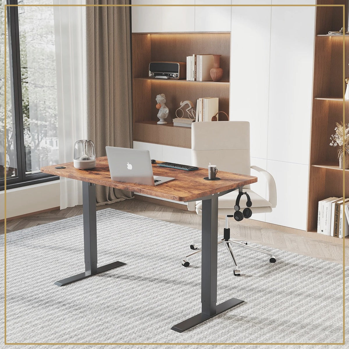 Bureau électrique Devoko – Plateau 120 × 60 cm – mise en situation