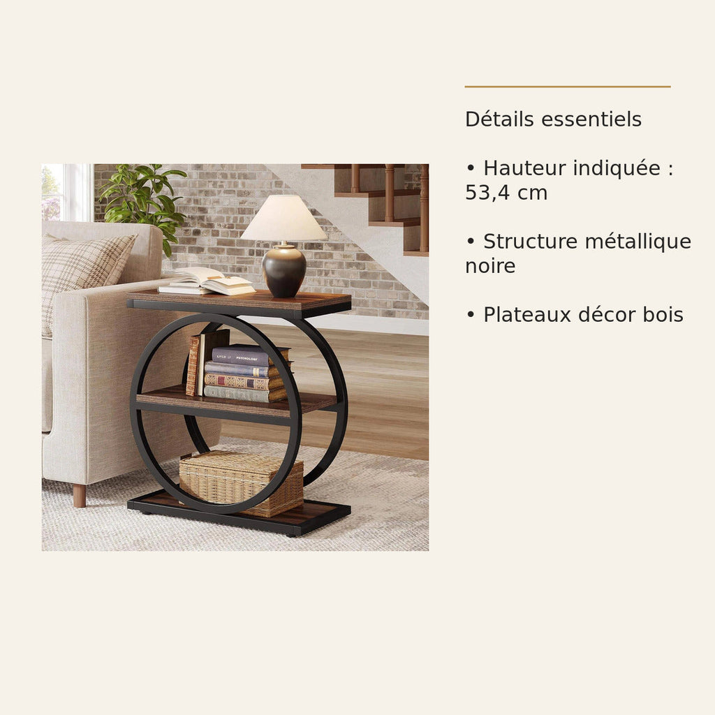 Console industrielle à cadre circulaire – 4 niveaux – dimensions et caractéristiques