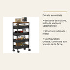 Desserte de cuisine HOMCOM – 5 niveaux – dimensions et caractéristiques