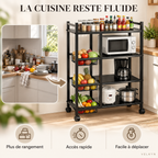 Bénéfices de rangement de la desserte mobile VELKYN