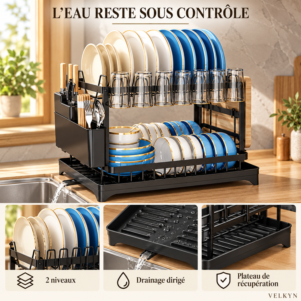 Détails du drainage de l’égouttoir VELKYN