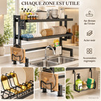 Détails et accessoires de l’égouttoir sur évier VELKYN