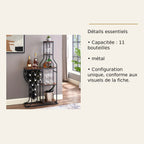 Étagère à vin – 11 bouteilles, 5 niveaux – dimensions et caractéristiques