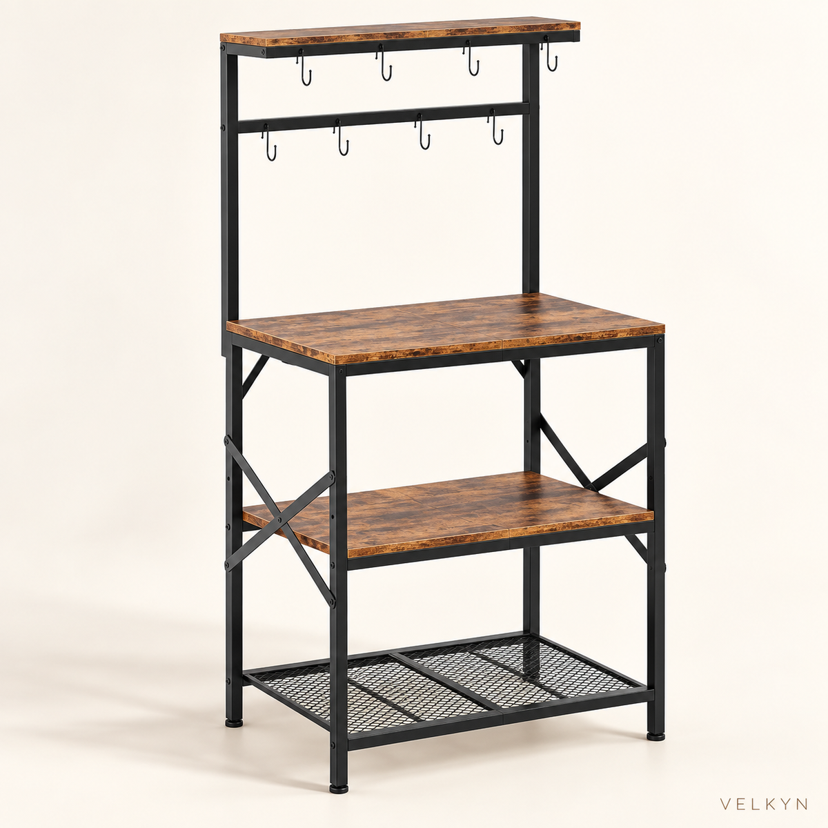 Étagère VELKYN pour micro-ondes à 3 niveaux, vue catalogue