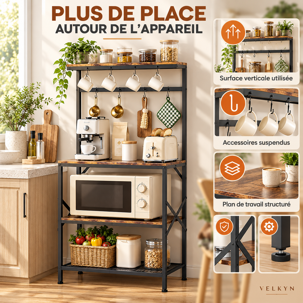 Bénéfices de l’étagère VELKYN pour micro-ondes